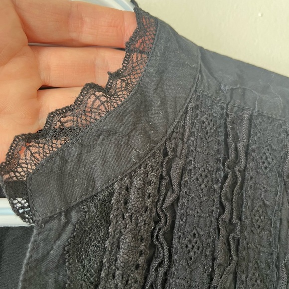 Gloria Vanderbilt witchcore gothic long sleeve button down shirt women’s medium - Picture 6 of 12